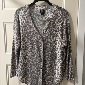 Bobeau Animal Print Knit Top - Nordstrom